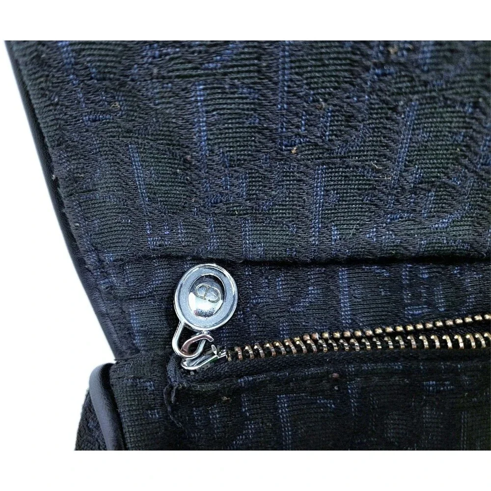 Mens Saddle Bag Black Oblique Jacquard Crossbody Logo Print